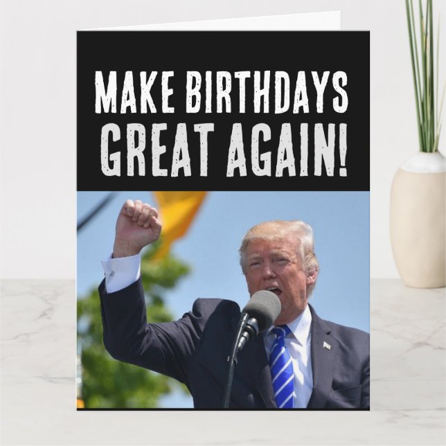 DONALD TRUMP CARTES DE SALUT D'ANNIVERSAIRE (Devant)
