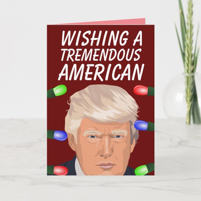 DONALD TRUMP CHRISTMAS CARTE PATRIOTIQUE POUR TOUS (Devant)