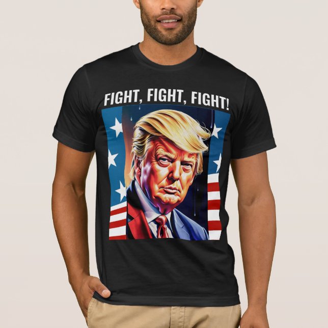 DONALD TRUMP, COMBAT, COMBAT, COMBAT T-SHIRTS 2024 (Devant)