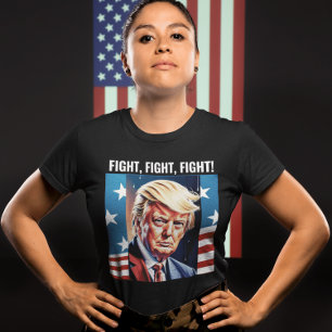DONALD TRUMP, COMBAT, COMBAT, COMBAT T-SHIRTS 2024