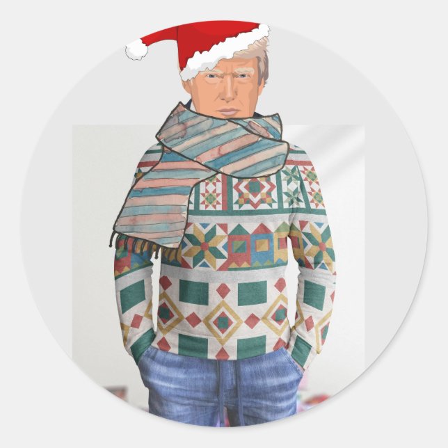 DONALD TRUMP dans les stickers de pull de Noël (Devant)