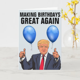 DONALD TRUMP FUNNY Anniversaire Cartes de voeux