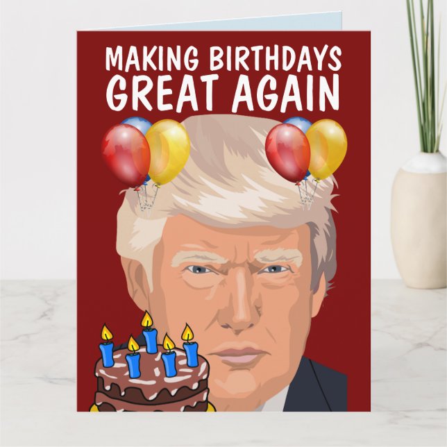 DONALD TRUMP Funny BANNIVERDACE Carte de voeux (Devant)