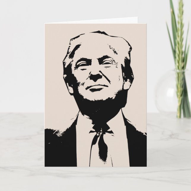 DONALD TRUMP FUNNY HEUREUX CARTES DE SALUT D'ANNIV (Devant)