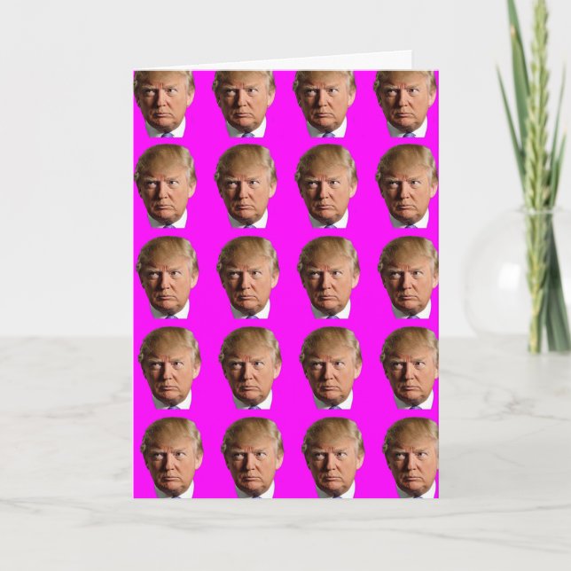 DONALD TRUMP FUNNY HEUREUX CARTES DE SALUT D'ANNIV (Devant)