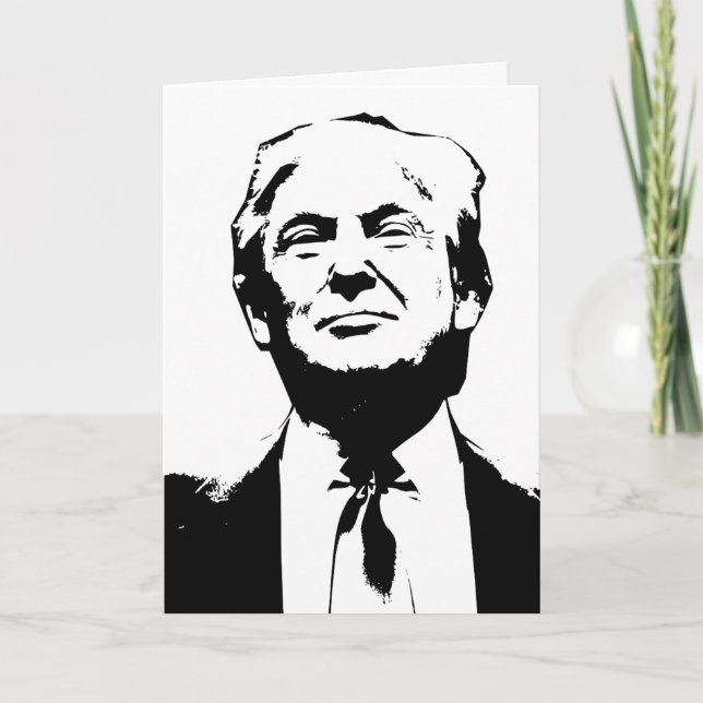 DONALD TRUMP FUNNY HEUREUX CARTES DE SALUT D'ANNIV (Devant)