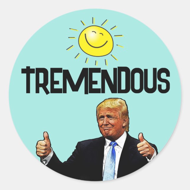 DONALD TRUMP FUNNY TREMENDOUS STICKERS (Devant)