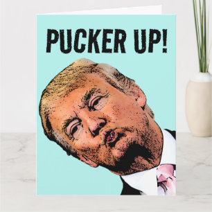 DONALD TRUMP KISS GIANT CARTES D'ANNIVERSAIRE