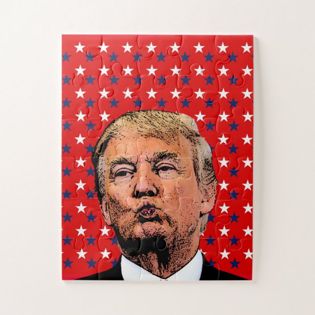 DONALD TRUMP KISS JIGSAW PUZZLE FACILE (Vertical)