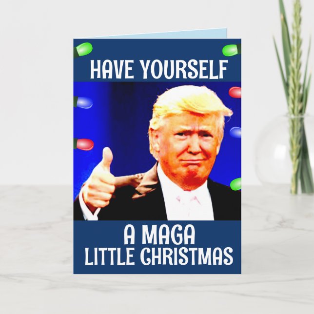 DONALD TRUMP MAGA PETITES cartes de Noël (Devant)
