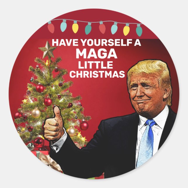 DONALD TRUMP MAGA PETITES STICKERS DE NOËL (Devant)