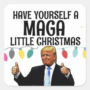 DONALD TRUMP MAGA PETITES STICKERS DE NOËL