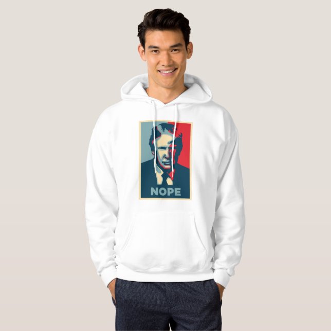 donald trump nope mens capoté sweat - shirt à capu (Devant entier)