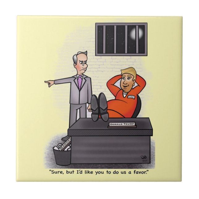 Donald Trump Pale Jaune Carreaux de céramique (Devant)