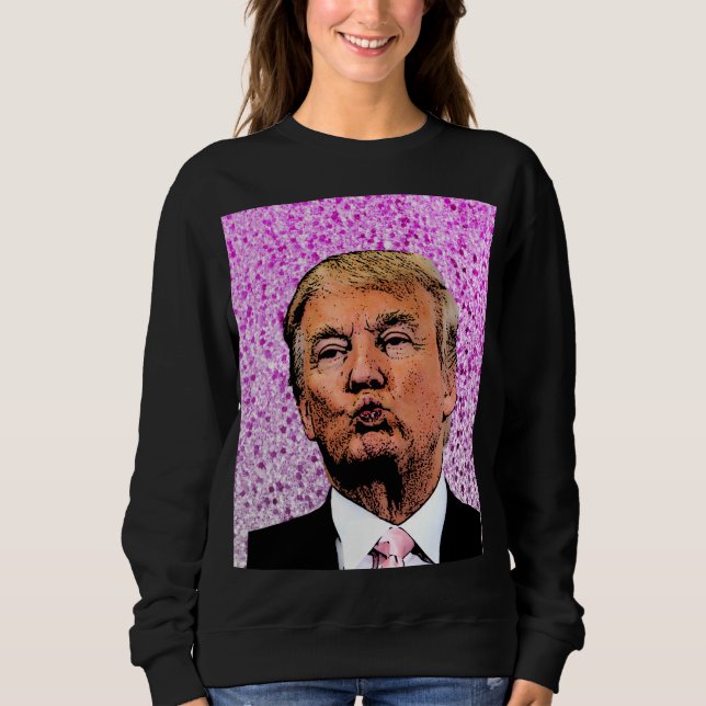 DONALD TRUMP PARTIES SCINTILLANT KISS T-SHIRTS FEM (Devant)