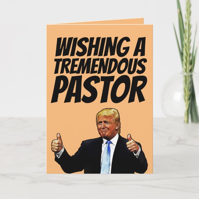 DONALD TRUMP PASTOR CARTES D'ANNIVERSAIRE (Devant)