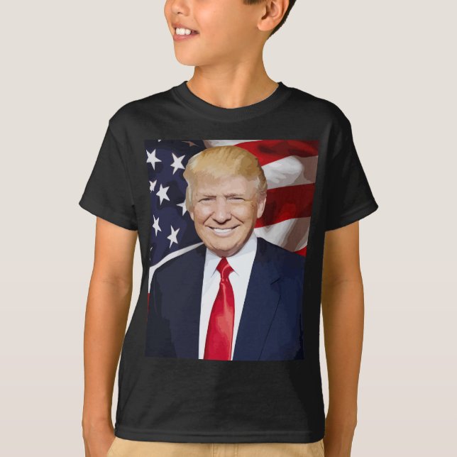 DONALD TRUMP PATRIOTIQUE T-SHIRTS ENFANTS TEE - SH (Devant)