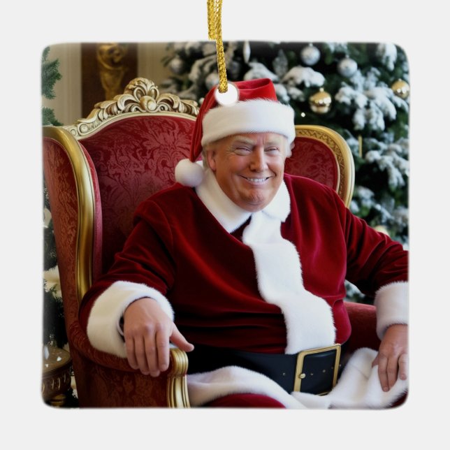 Donald Trump Père Noël Ornement de Noël (Devant)