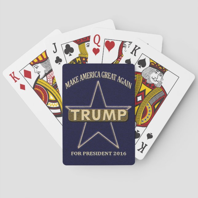 Donald Trump pour des cartes de jeu du Président (dos)