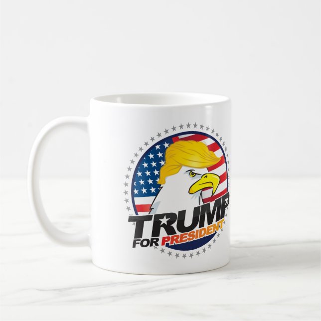 Donald Trump Pour Le Président Eagle Hair Mug (Gauche)