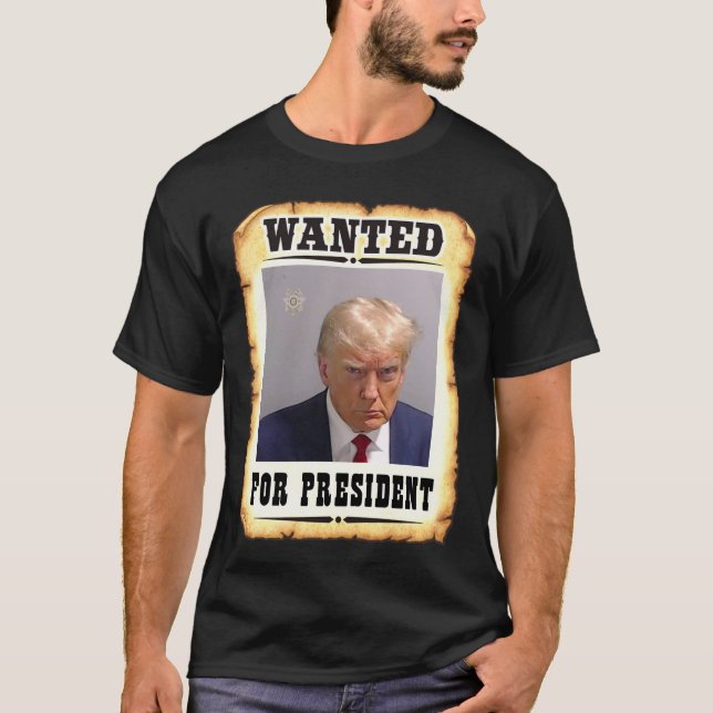Donald Trump Pour Le Président Mug Shot T-Shirt (Devant)