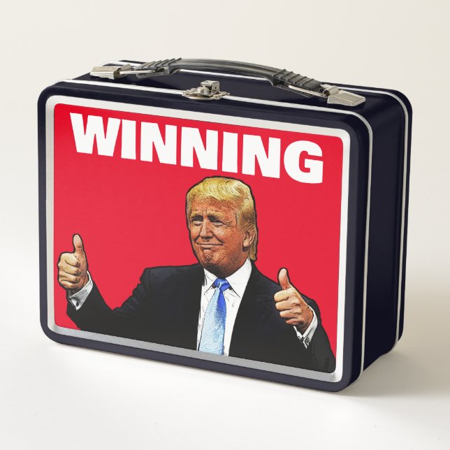 DONALD TRUMP RETRO MÉTAL GAGNANT LUNCHBOX (Devant)