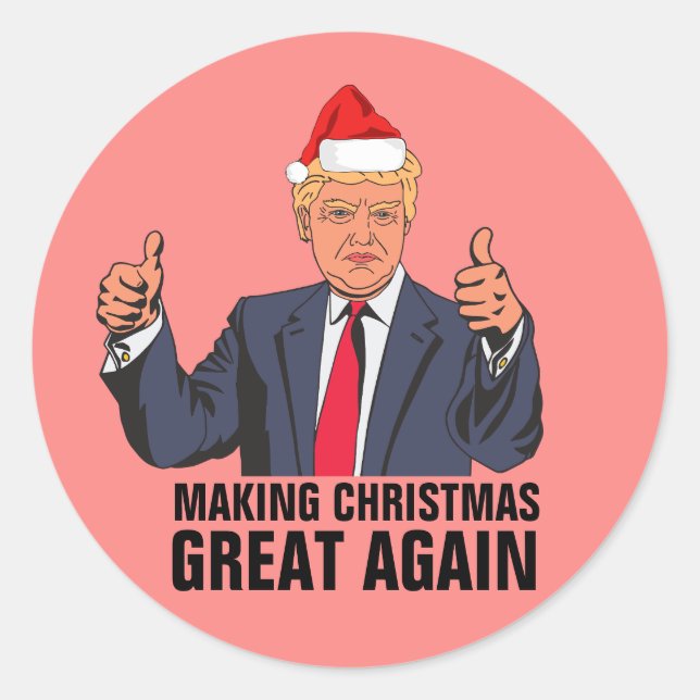 DONALD TRUMP STICKERS DE NOËL, GRAND ENCORE (Devant)
