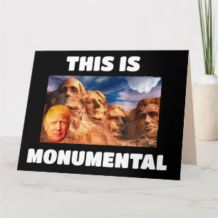 DONALD TRUMP SUR LE MONT RUSHMORE GRANDE CARTE D'A