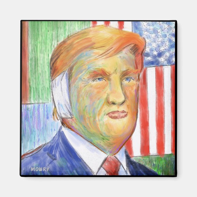 Donald Trump Van Gogh Magnet (Devant)