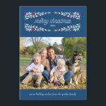 Donc très joyeux vacances carte photo_Navy<br><div class="desc">Un carte photo de vacances avec bordure décorative et joyeux texte de noël.</div>