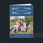Donc très joyeux vacances carte photo_Navy<br><div class="desc">Un carte photo de vacances avec bordure décorative et joyeux texte de noël.</div>
