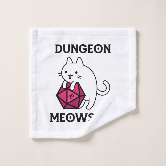 Donjon Meowster Chat Drôle (Gant de toilette)