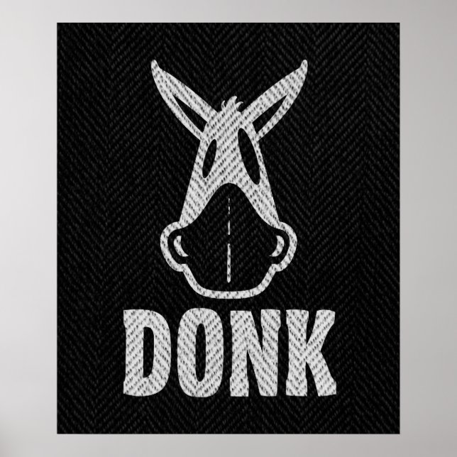 DONK - Blanc sur Noir - Poster (Devant)