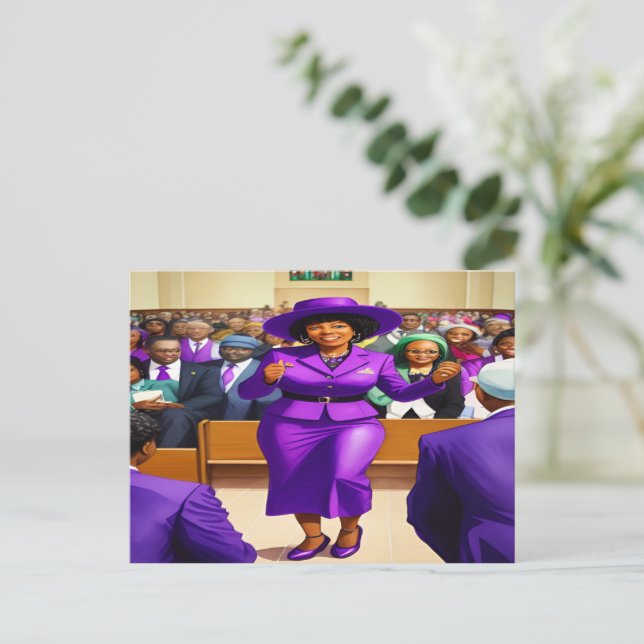 Donner à Dieu la gloire Black Christian Art Carte  (Debout devant)