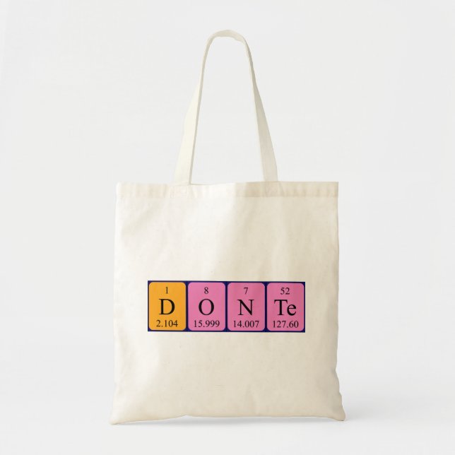 Donner le sac fourre-tout de nom de table périodiq (Devant)
