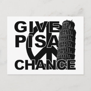 Donner Pisa Chance carte postale personnalisée