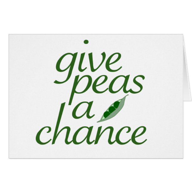 Donnez à des pois une occasion (Devant horizontal)