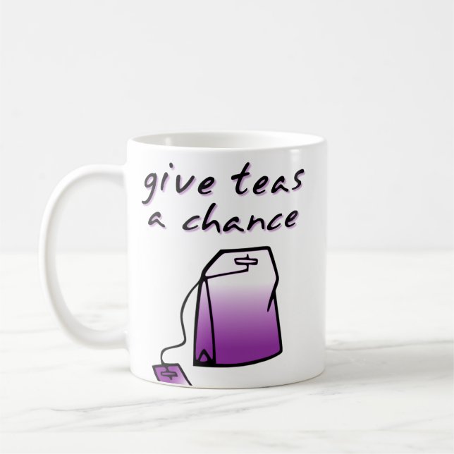 Donnez Aux Thés Une Chance Drôle Humour De Mug (Gauche)