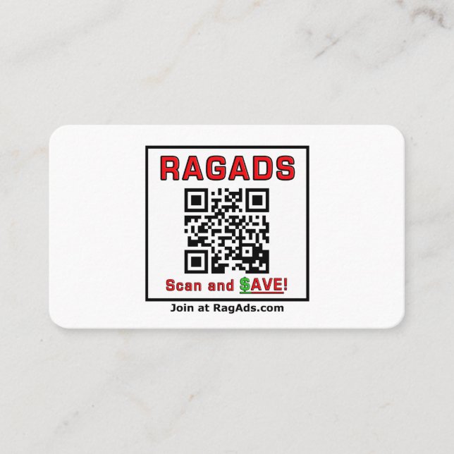 Donnez des cartes de visite RAGADS et FAITES PAYER (Devant)