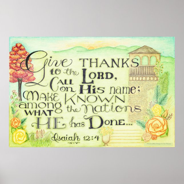 Donnez grâce au Seigneur décoration murale (Devant)