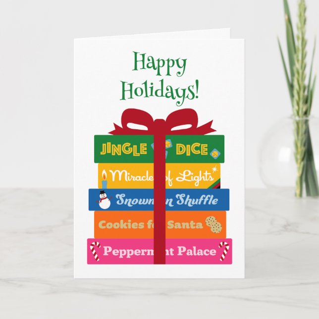 Donnez-moi des jeux pour la carte des fêtes (Devant)