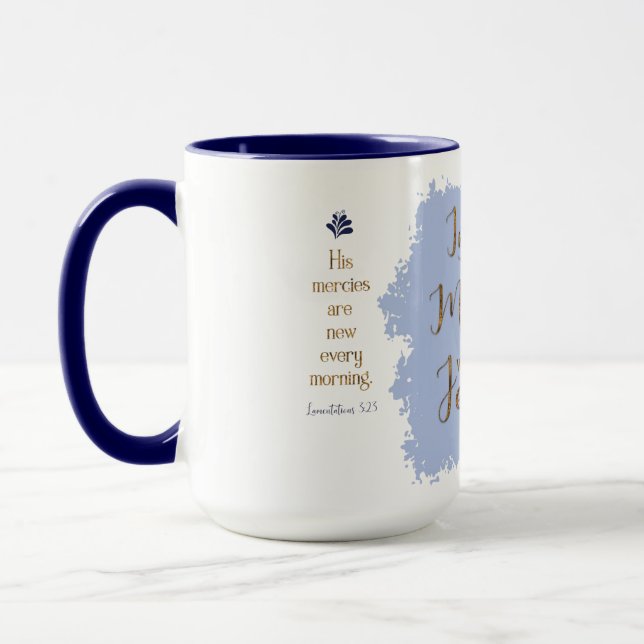 "Donnez-moi Jésus" tasse combinée de 15 onces (Gauche)