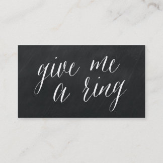 Donnez-moi un anneau les cartes de visite modernes