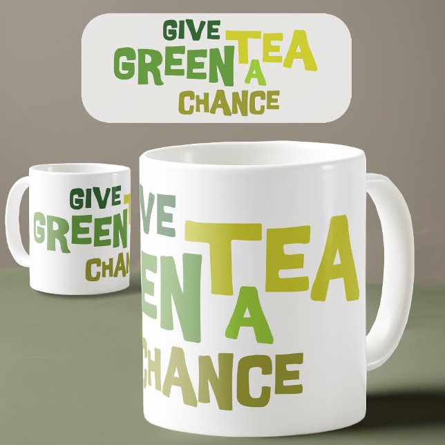 Donnez une Chance au Thé Vert Mug ("Elegance in Every Sip, Green Tea Bliss" 🍵)