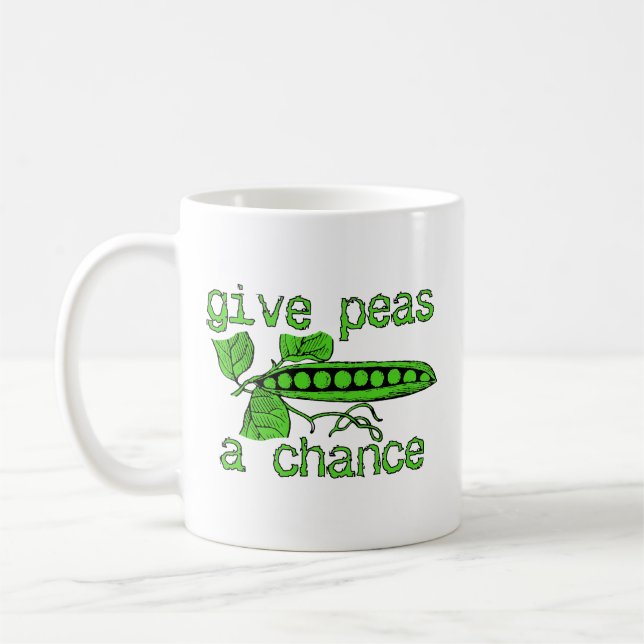 Donnez une chance aux petits pois Mug drôle de la  (Gauche)