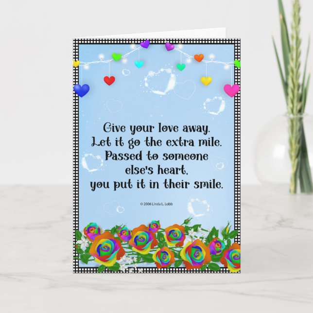 Donnez votre carte de voeux d'amour (Devant)