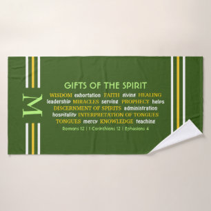 DONS D'ESPRIT Vert   MONOGRAMME   Christian