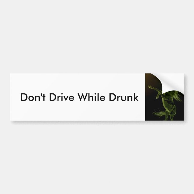 Dont Drive Drunk Horse rearing Bumper Sticker (Devant)