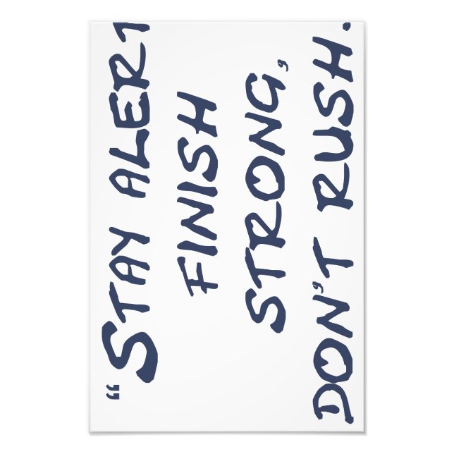 Dont Rush Poster (Devant)