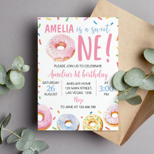 Donut 1er Anniversaire Fête Invitation